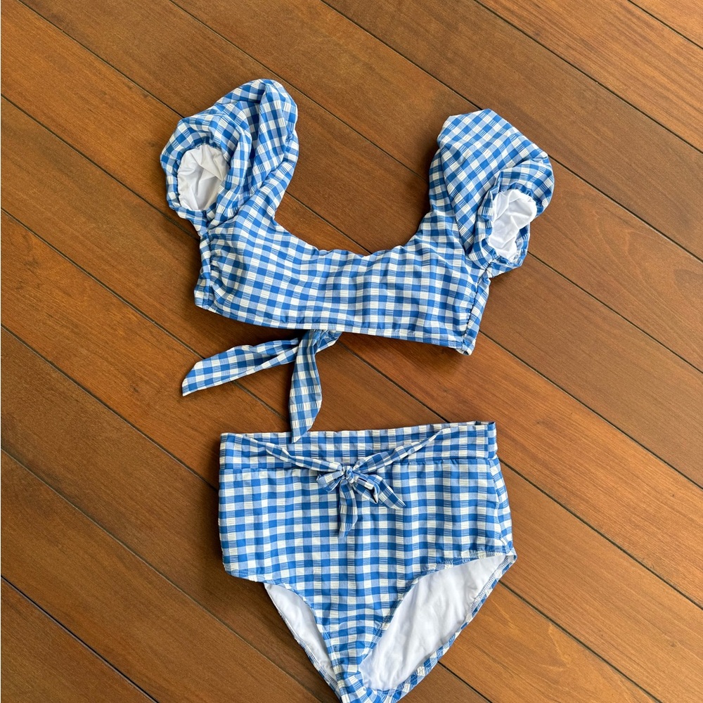 Blue Gingham bikini